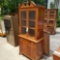 Glass Front Spool Top China Hutch