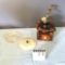 Antique Coffee Grinder and Dish