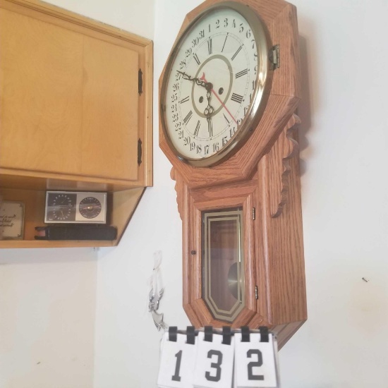 Oak Pendulum Wall Clock