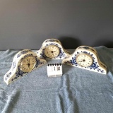 Delft Porcelain Mantel Clocks