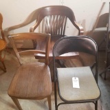 Antique Swivel Barrel Back Chair and others