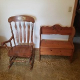 Wood Chair and Bench
