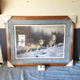 Millette Wolf Winter Framed Picture