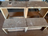 (2) - wooden two-step risers. No shipping
