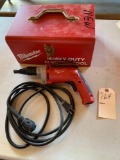 Milwaukee heavy duty screwdriver with extra tip and case. Never been used! Shipping
