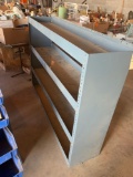 3 shelf metal shelving, 5' long, 13'' wide x 45.5'' tall. No shipping