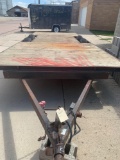 1989 8' x 20' homemade tandem axle trailer (Notice the tandem axles are inside the frame) 2'' ball