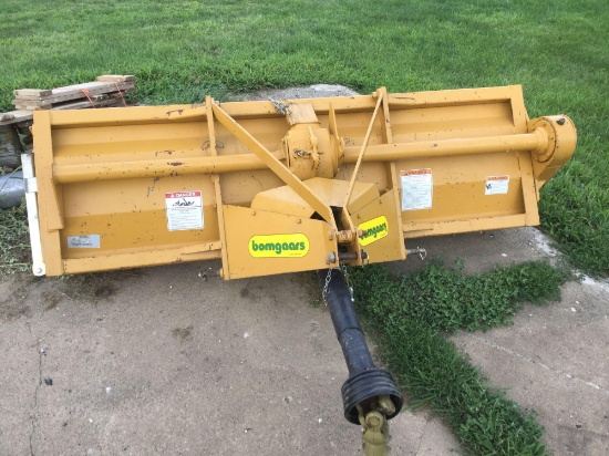 Bomgaars 6' Rotary Tiller, 3 Point Mounted