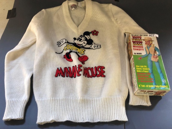 Minnie Mouse Childs Sweater and Jose West Cowgirl Doll