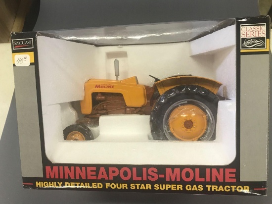 Spec Cast 1/16th Minneapolis Moline Highly detailed Four Star Super Gas Tractor-NIB