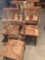 (5) Old solid wood chairs - No Shipping!
