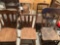 (6) Older solid wood chairs, some spindle-back & others - No Shipping!