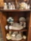 Various salt/pepper sets, small vases, fancy cups/saucers, cream and sugar sets, and more!