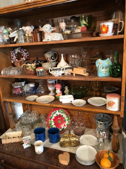 Planters, various cups, misc. small dishes, lidded candy dish, and more!