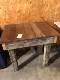 Homemade rustic wood table - 33'' W x 24'' D x 30.5'' H - No Shipping