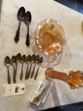 (2) Silver Lake side-table spoons, plus 8-piece set 1933 Century Chicago souvenir spoons, Carnival