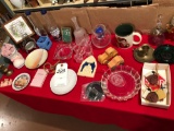 Glass bells, ash trays, Japan decorative saucer, and more!