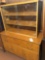 Solid wood buffet w/sliding glass top (4' W x 19'' D x 63'' H) No Shipping!