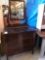Antique 3-drawer mirrored dresser w/wishbone mirror (33.5'' W x 17'' D x 69'' H) ~ Nice Condition!