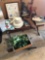 Small coffee table, wheelbarrow planter, dishes, and Webster dictionary - No Shipping!