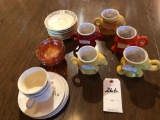 (5) Francoma presidential cups, (3) 1975, (1) 1969, and (1) 1976, Carnival berry bowls, and other