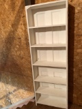 Shelving unit, made from vintage wood door (24'' W x 9'' D x 71'' H) No Shipping!