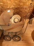Beautiful Haywood and Wakefield plastic wicker baby buggy - Very Nice Condition! No Shipping.