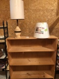 48'' W x 12'' D x 48'' H wood shelf, incl. lamp and lamp shade - No Shipping!