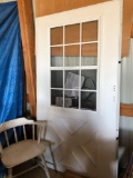 Right-hinged storm door (0 42'' W x 6' 8'' H), incl. door cylinder and accessories; and solid wood