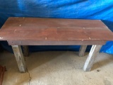 Homemade solid wood table (60'' W x 22.5'' D x 31.5'' H) - No Shipping!
