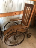 Unique antique mission-style wheel chair ~ Nice Condition. No Shipping!
