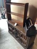 Magazine rack, wood shelf, and console stereo - No Shipping!