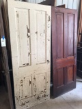 (2) Doors - white painted is 30'' x 77'' and wood panel is 30'' x 78'' - No Shipping!