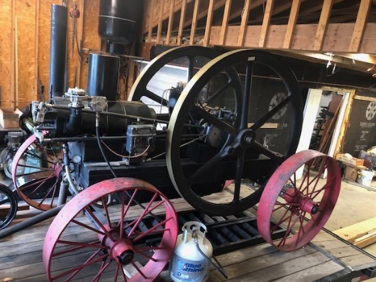 Hand crafted in 2004, this unique gas engine has 500 cu. in., 50hp, single cyl. gas engine, 2300#