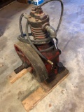 Antique pulley-drive 120v air compressor