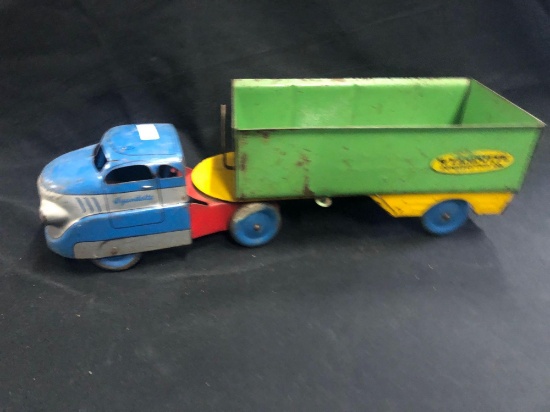 Metal Wyandotte Construction Side Dump Semi - rare