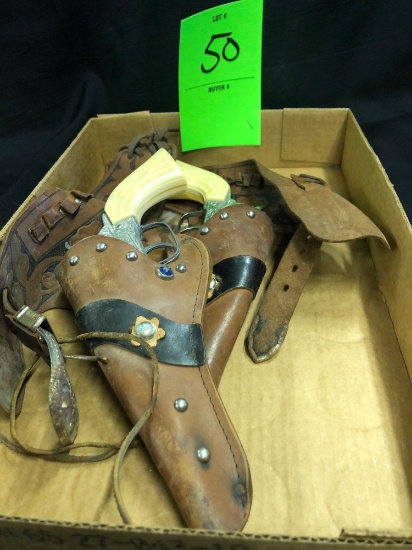 Leather Holster with 2 Pony Boy Guns