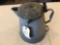 Enamel handled coffee pot w/lid, nice condition.