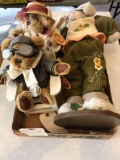 Stuffed bears and rabbit.