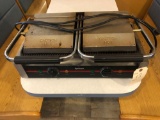 Adcraft 2-compartment electric sandwich grill.