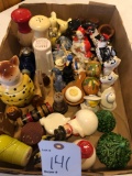 Assorted salt and pepper sets.