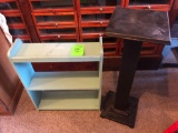 Pedestal plant stand and small wood book shelf - NO SHIPPING!