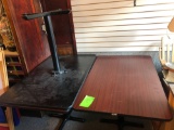 (3) 4-legged pedestal tables 30'' W x 48'' L x 29'' H. NO SHIPPING!