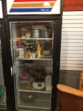 True upright commercial refrigerator w/storage racks. 27'' W x 30'' D x 83'' H Good working