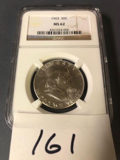 Franklin 1963 50 cent MS 62