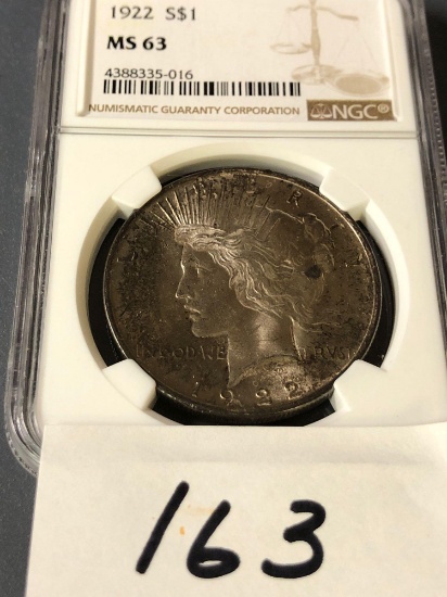 1922 Peace $1 MS 63