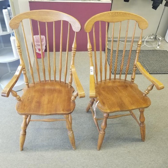 2] WOOD CHAIRS