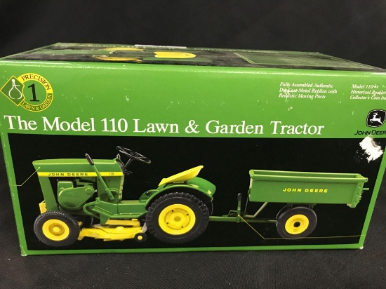 John Deere Model 110 Garden Tractor and Wagon 1/16th -NIB