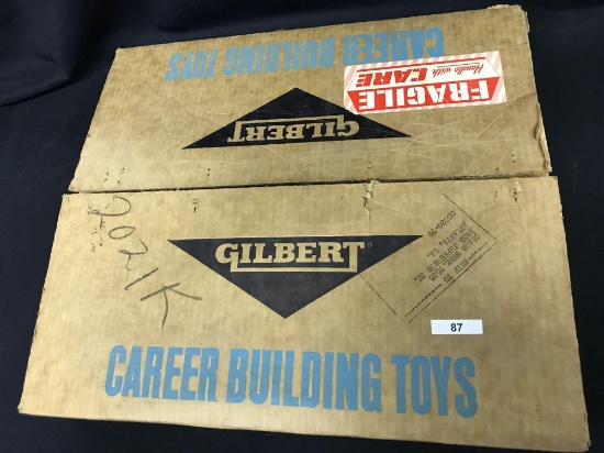 Gilbert Double Compartment Erector Set - Like New in Original Box