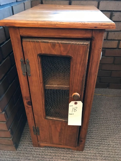 Vented wood cabinet 22" D, 14.5" W, 30" Tall. NO SHIPPING!